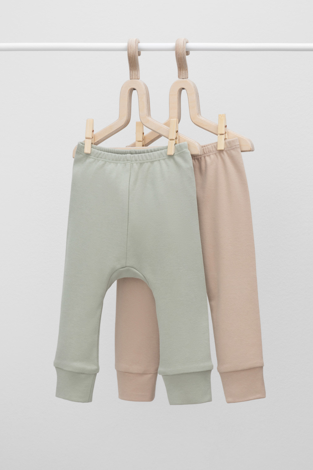 Брюки для новорожденных, артикул: К 4718-2уп, цвет: бежевый