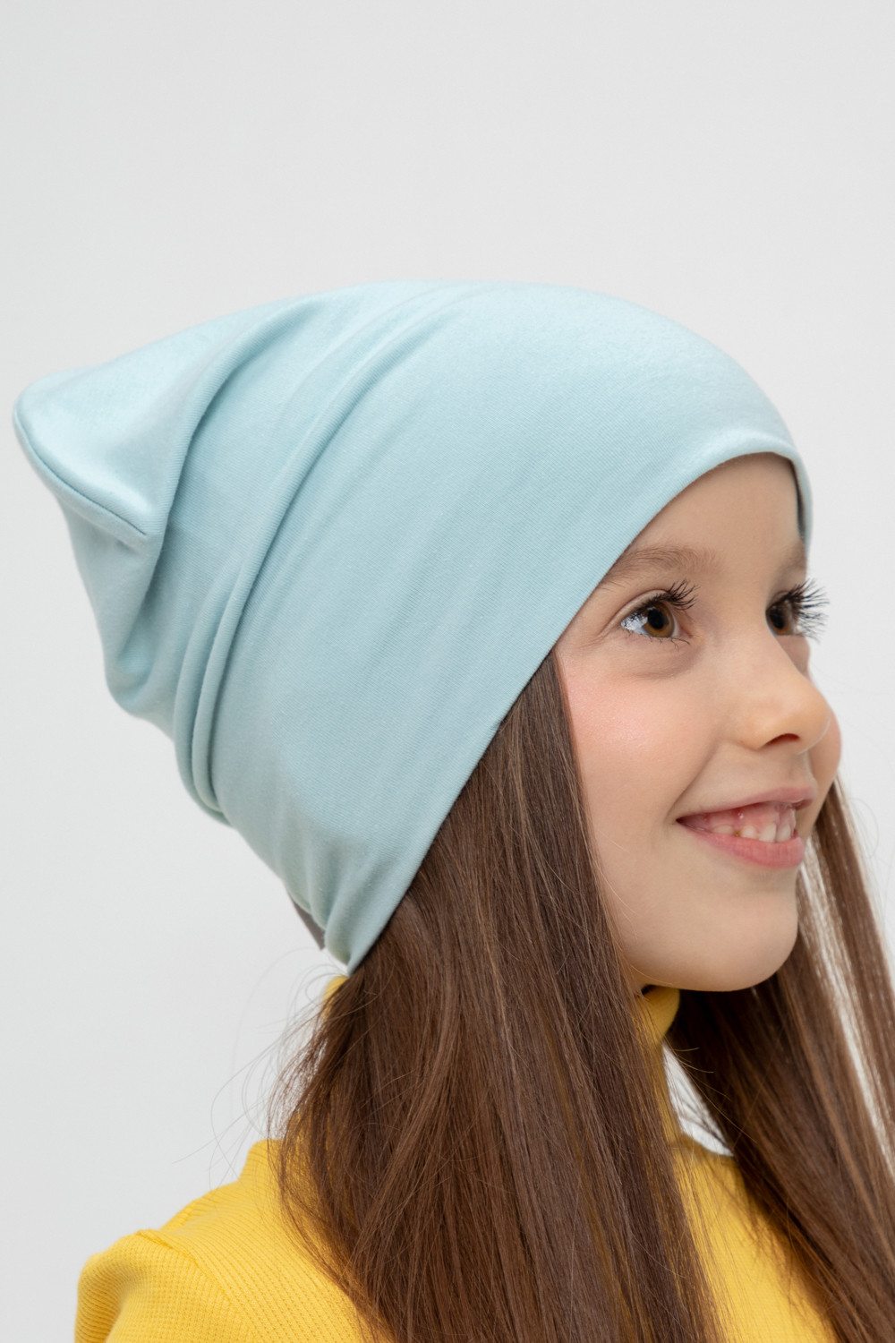 Шапка для девочки, артикул: К 8152, цвет: голубой, фото 3